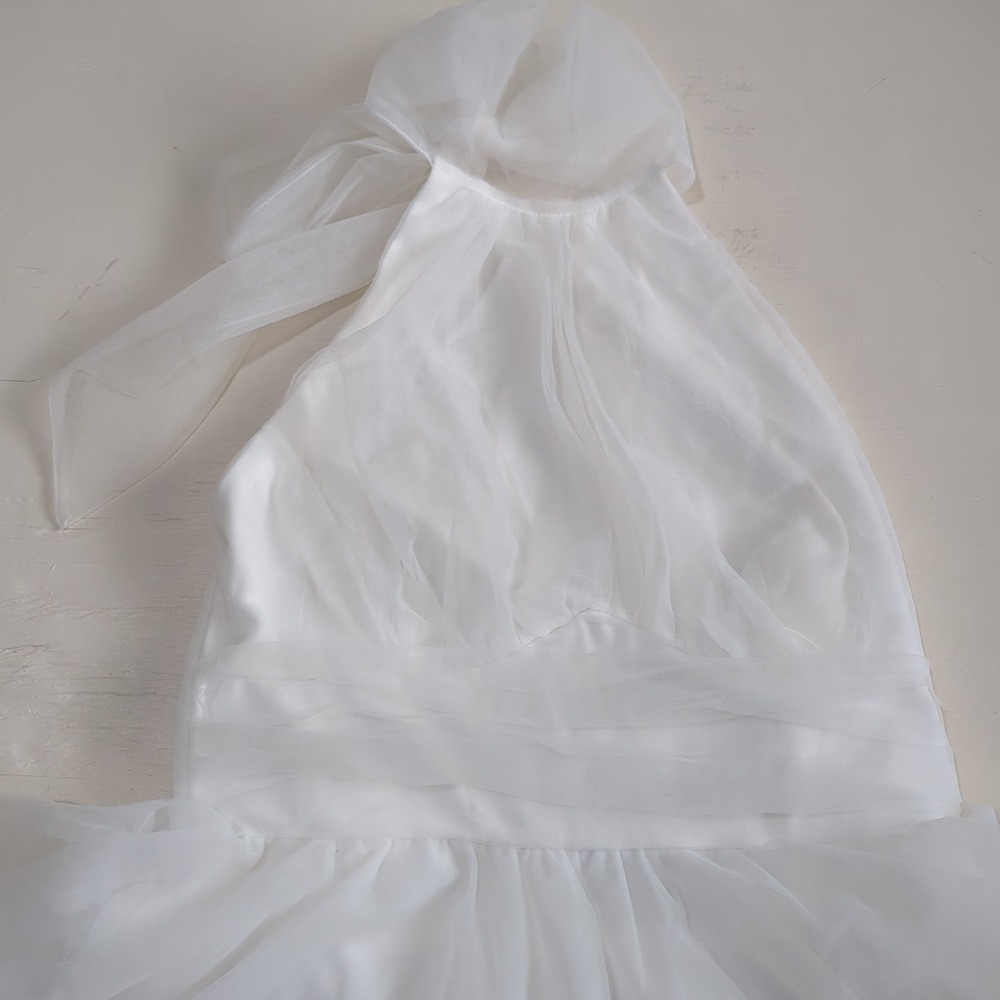 Hello Molly Halter Tulle Mini Dress Large 8 Bridal Wedding Party NWT - Picture 4 of 11